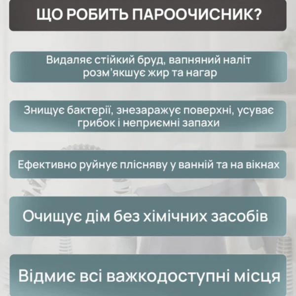 Пароочисник універсальний ручний ELORY EL-01 11в1 потужність 1800W Насадки Шнур 5м ELORY EL-01 фото